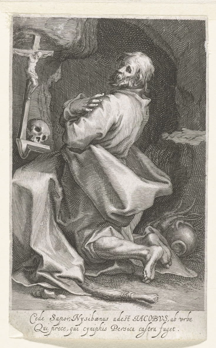 San Giacomo di Nisibi come eremita - Rijks Museum, Amsterdam
